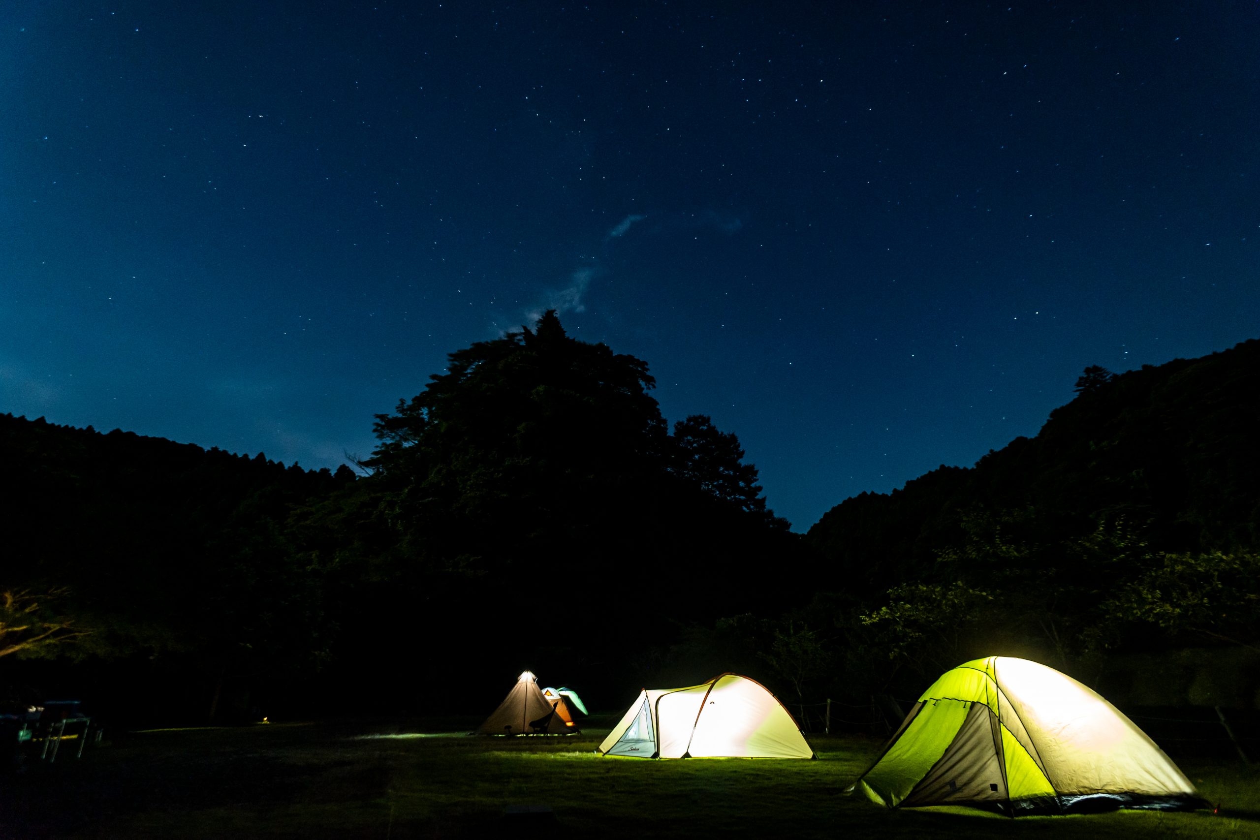 亀山湖8月星空-南向き